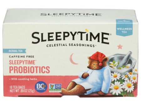 Celestial Seasonings - Herbal Tea Sleepytime + Probiotics, 18 Bags (Pack of 6) Online Sale