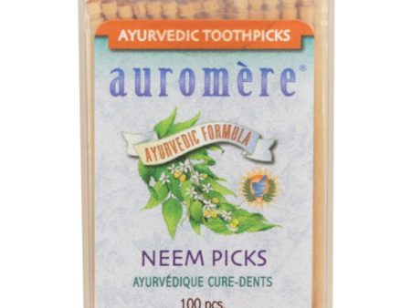 Auromere - Ayurvedic Toothpicks Neem Dental, 100 Pcs For Cheap