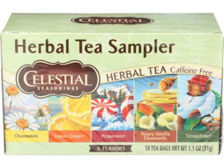 Celestial Seasonings - Herbal Tea Sampler, 18 Bags (Pack Of 1) Online Hot Sale