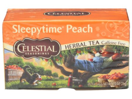 Celestial Seasonings - Herbal Tea Sleepytime Peach, 20 Bags (Pack of 6) Online Sale