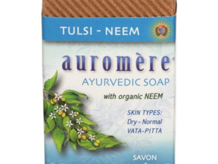 Auromere - Organic Tulsi-Neem Ayurvedic Soap, 2.75 oz Cheap