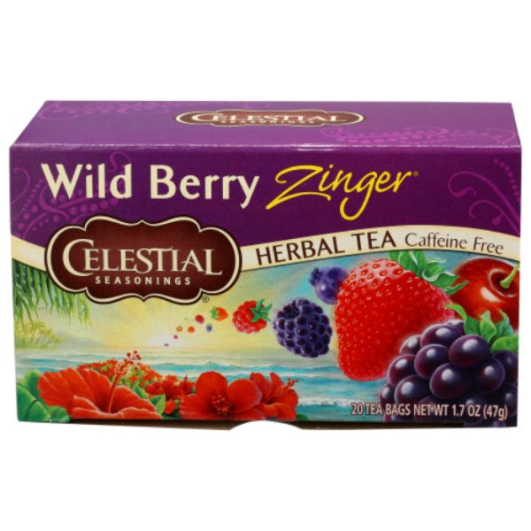 Celestial Seasonings - Herbal Tea Wild Berry Zinger, 20 Bags (Pack of 6) For Cheap