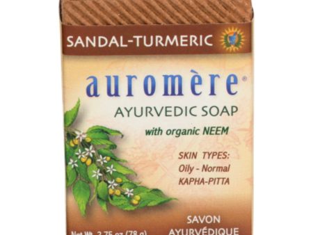 Auromere - Organic Sandal-Turmeric Ayurvedic Soap, 2.75 oz Discount