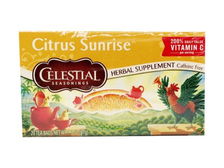 Celestial Seasonings - Herbal Tea Citrus Sunrise, 20 Bags (Pack of 6) Sale