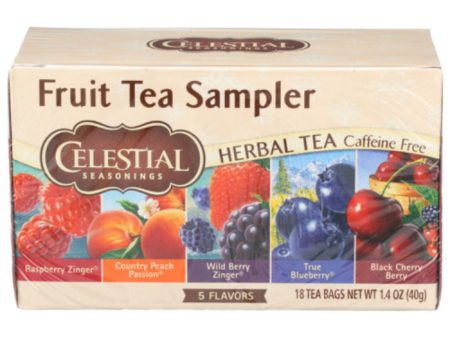 Celestial Seasonings - Herbal Tea Fruit Tea Sampler, 18 Bags (Pack Of 1) Supply