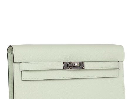 Hermes Kelly Wallet To Go Vert Fizz Epsom Palladium Hardware Online Hot Sale