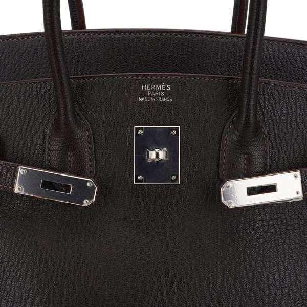 Hermes Birkin 35 Bag Cocoan Brown Chevre Leather with Palladium Hardware Online Sale