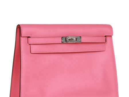 Hermes Kelly Danse Rose Azalee Swfit Palladium Hardware For Sale