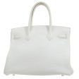 HERMES * BIRKIN 30 White Taurillon Clemence Sale