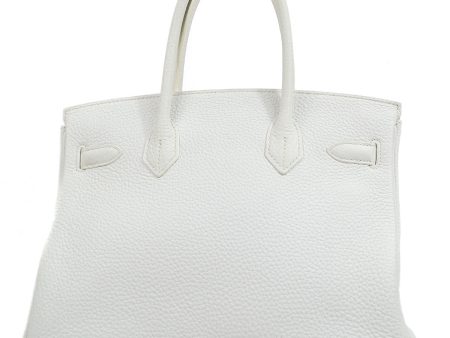 HERMES * BIRKIN 30 White Taurillon Clemence Sale