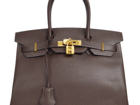 HERMES 2008 BIRKIN 30 Chocolat Epsom Cheap