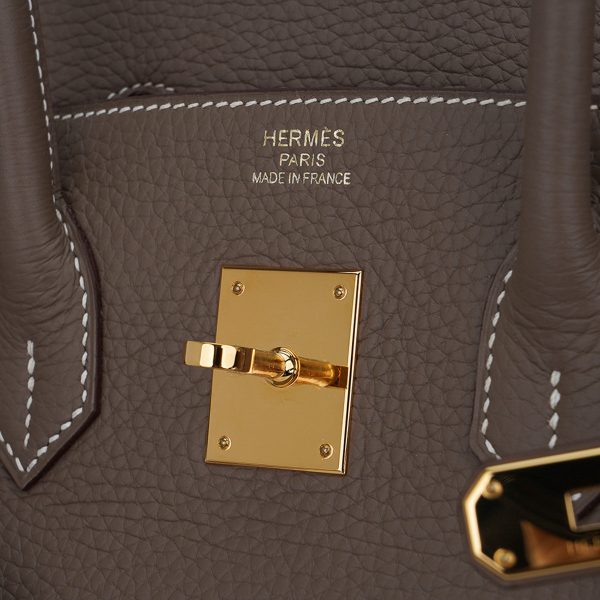 Hermes Birkin 35 Bag Etoupe Gold Hardware Togo Leather For Cheap