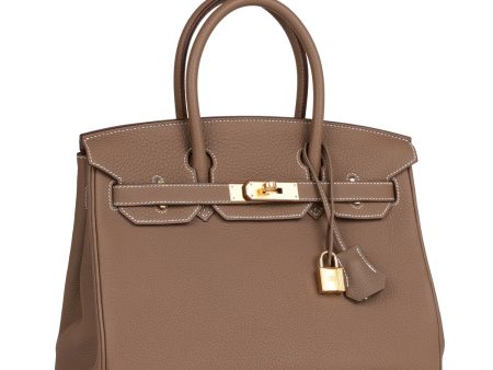 Hermes Birkin 30 Etoupe Togo Gold Hardware For Discount