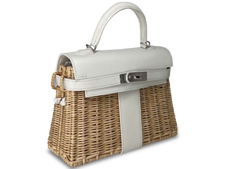 Pre Owned Hermes Kelly Designer Bag in white K20 Online Sale