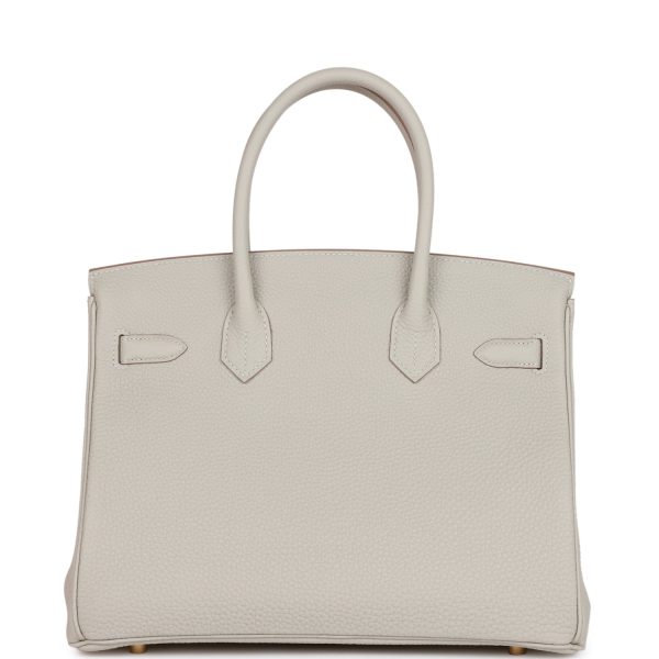 Hermes Birkin 30 Gris Perle Togo Gold Hardware For Sale