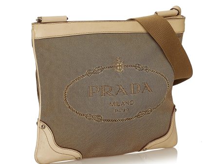 Prada Canapa Logo Canvas Crossbody Bag 29482 on Sale