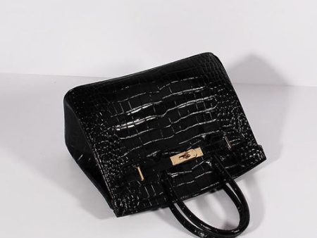 Hermes Birkin 30cm Crocodile Leather Bag With Strap Black Gold For Sale