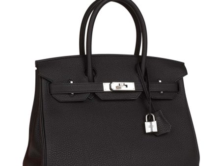 Hermes Birkin 30 Black Togo Palladium Hardware Fashion