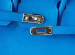 Hermes Birkin 25 Bag Blue Zanzibar Swift Gold Hardware New Sale