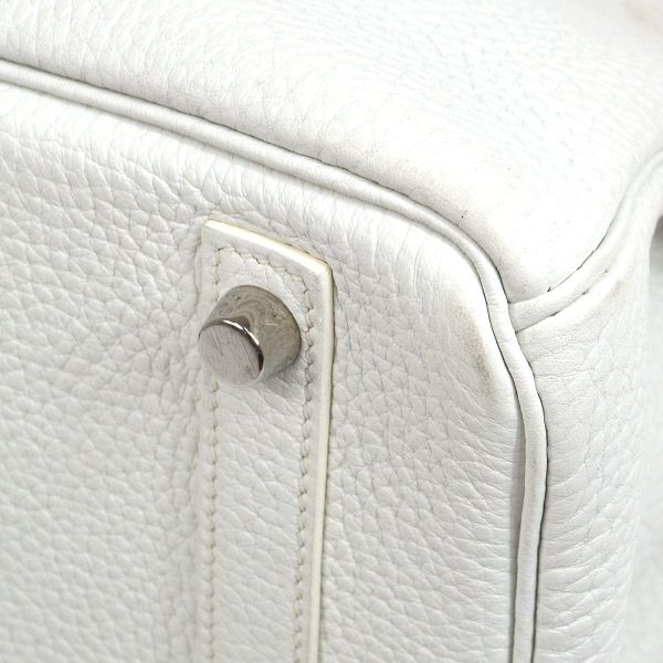 HERMES * BIRKIN 30 White Taurillon Clemence Sale