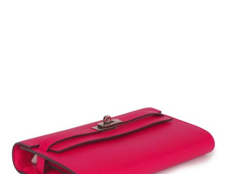 Hermes Kelly Wallet To Go Rose Mexico Chevre Palladium Hardware Fashion