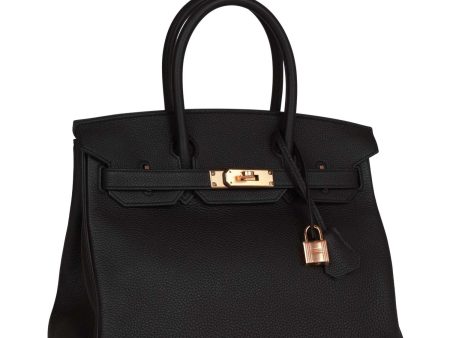 Hermes Birkin 30 Black Togo Rose Gold Hardware Discount