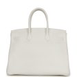 Hermes Birkin 35 White Clemence Gold Hardware Hot on Sale