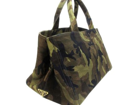 Prada Canapa Logo Camouflage Canvas Tote Bag 32283 For Cheap