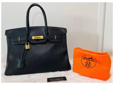 HERMES Birkin 35 Black Hand Bag Online