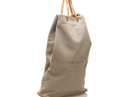 Prada Canapa Drawstring Canvas Bucket Bag 13656 For Cheap