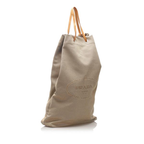 Prada Canapa Drawstring Canvas Bucket Bag 13656 For Cheap