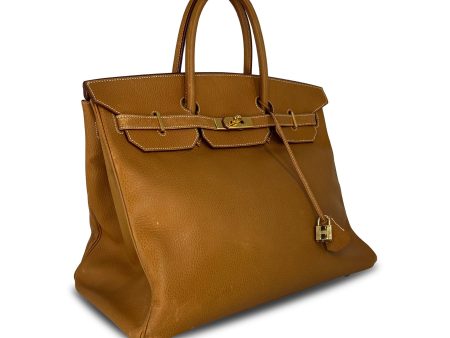 Pre owned Vintage Hermes Birkin B40 GHW Clemence Leather designer bag Supply