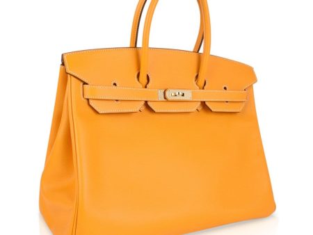 Hermes Birkin 35 Bag Yellow Jaune D Or Candy Limited Edition Epsom Permabrass Online