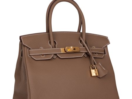 Hermes Birkin 30 Etoupe Clemence Gold Hardware For Discount