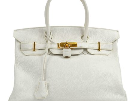 HERMES 2007 BIRKIN 30 White Clemence Discount