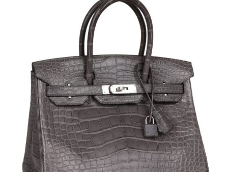 Hermes Birkin 30 Gris Paris Matte Alligator Palladium Hardware Online