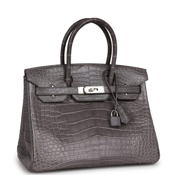 Hermes Birkin 30 Gris Paris Matte Alligator Palladium Hardware Online