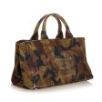 Prada Canapa Logo Camouflage Canvas Satchel 26910 Sale