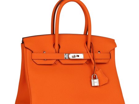 Hermes Birkin 30 Orange Minium Togo Palladium Hardware Sale