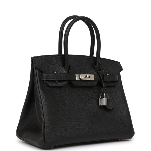 Hermes Birkin 30 Black Epsom Palladium Hardware For Discount