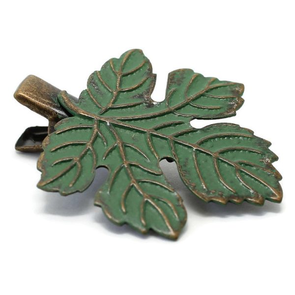 Branch Out Hair Clip - Hand Painted Fall Leaf on Alligator Clip Online now