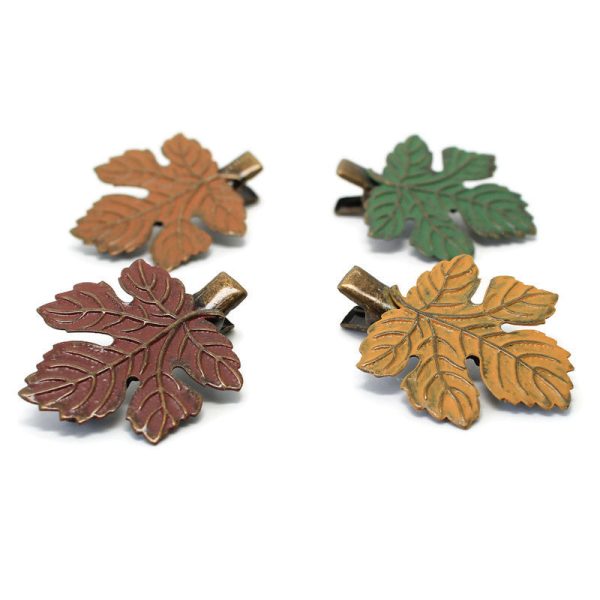 Branch Out Hair Clip - Hand Painted Fall Leaf on Alligator Clip Online now