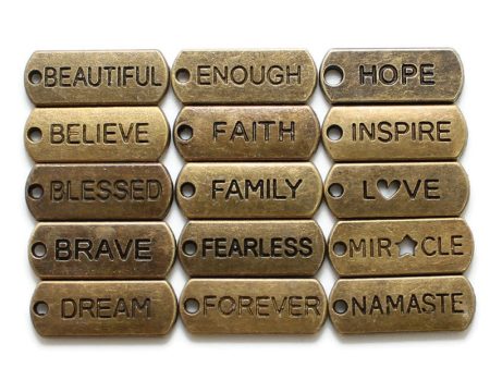 Word Charms-Bracelet, Necklace, Charm Only For Discount