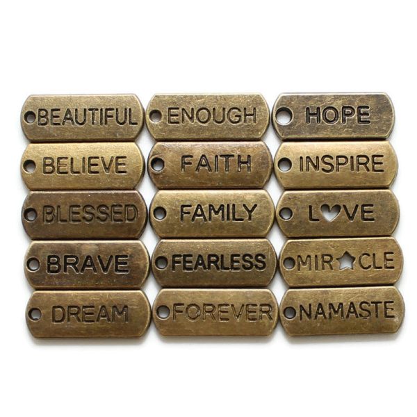 Word Charms-Bracelet, Necklace, Charm Only For Discount