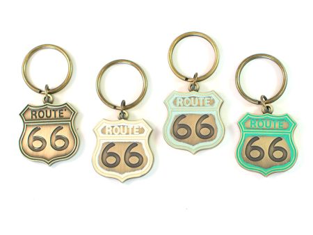 Route 66 Keychain - High Quality Thick Metal Key Ring Supply