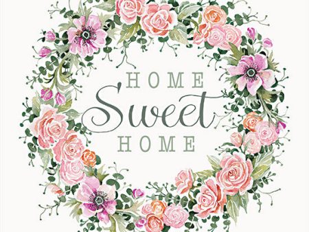 CIN2874 - Home Sweet Home Floral Wreath - 12x12 For Discount