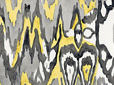 SDS845 - Yellow-Gray Ikat 1 - 12x12 For Discount