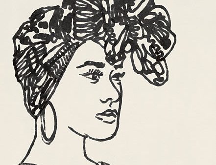 SDS722 - Head Wrap Line Study - 12x16 on Sale