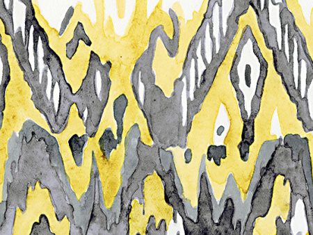 SDS846 - Yellow-Gray Ikat 2 - 12x12 Online Hot Sale