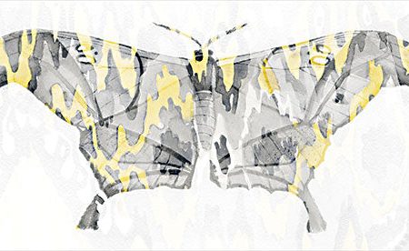 SDS848 - Yellow-Gray Patterned Moth 2 - 18x9 Discount